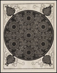 Vierde Knoop, 7 cirkelvormige groepen knopen met zwarte centra, ca. 1506 door Albrecht Dürer