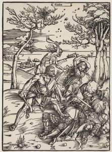 Hercules overwint Cacus, c.1496 door Albrecht Dürer