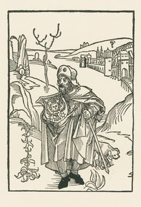 Jean Charlier de Gerson als pelgrim door Albrecht Dürer or Duerer