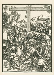Bewening van Christus, ca. 1500 (houtsnede) door Albrecht Dürer or Duerer