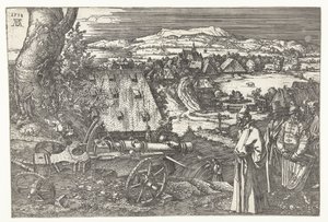 Landschap met kanon door Albrecht Dürer or Duerer