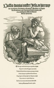 Man van Smarten bespot door een soldaat, ca. 1511 (houtsnede) door Albrecht Dürer or Duerer