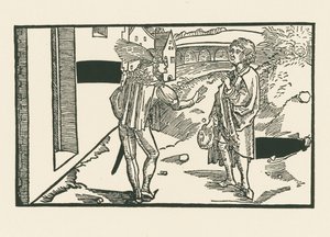 Phaedria en Parmeno, ca.1492-93 (houtsnede) door Albrecht Dürer or Duerer