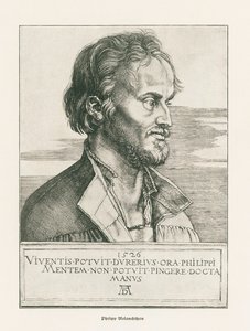 Philipp Melanchthon. 1526 (engraving) door Albrecht Dürer or Duerer