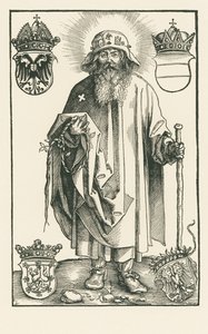 De heilige Coloman als pelgrim door Albrecht Dürer or Duerer