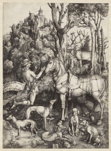 Sint Eustachius, ca. 1501 door Albrecht Dürer