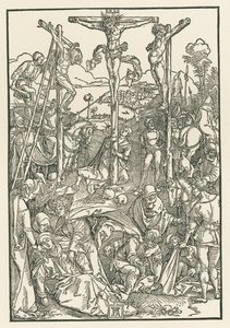 Kleine calvarieberg, ca 1503-04 (houtsnede) door Albrecht Dürer or Duerer