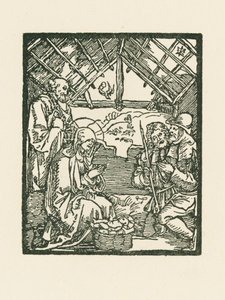 De aanbidding van de herders door Albrecht Dürer or Duerer