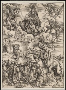 De Apocalyps: Het Beest met Twee Horens als een Lam door Albrecht Dürer