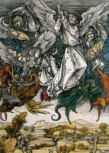 De Apocalyps van Sint Jan: de Val van de Opstandige Engelen, ca. 1496-1498 (houtsnede)