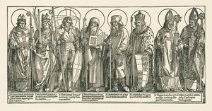 De Oostenrijkse heiligen door Albrecht Dürer or Duerer