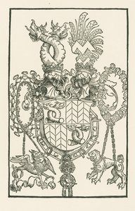 Het wapenschild van Florian Waldauf von Waldenstein door Albrecht Dürer or Duerer