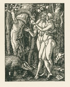 De zondeval van de mens, ca. 1510 (houtsnede) door Albrecht Dürer or Duerer