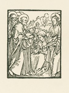 Het voeden van de vijfduizend door Albrecht Dürer or Duerer