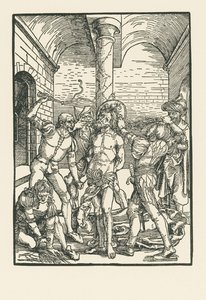 De geseling, ca.1500 (houtsnede) door Albrecht Dürer or Duerer