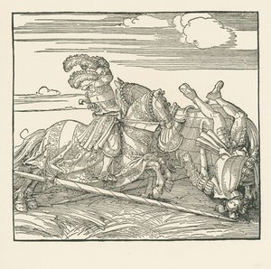 Het Duitse toernooi, ca. 1517-18 (houtsnede) door Albrecht Dürer or Duerer