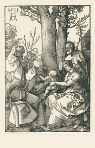 De Heilige Familie met Joachim en Anna onder een boom door Albrecht Dürer or Duerer