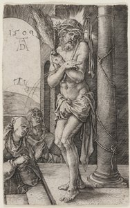 De Man van Smarten Staand bij de Zuil door Albrecht Dürer