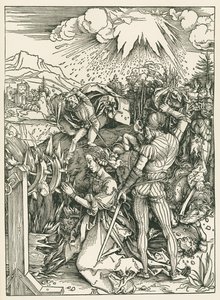 Het martelaarschap van de heilige Catharina van Alexandrië, ca. 1498 (houtsnede) door Albrecht Dürer or Duerer