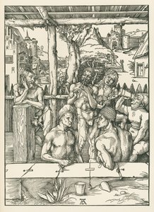 Het mannenbad, ca. 1496-97 (houtsnede) door Albrecht Dürer or Duerer