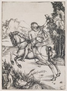 De kleine koerier, ca. 1496 (gravure) door Albrecht Dürer or Duerer