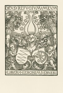 De boekplaat van Hieronymus Ebner door Albrecht Dürer or Duerer
