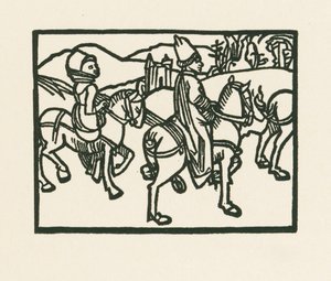 De prins te paard, ca. 1489-90 (houtsnede) door Albrecht Dürer or Duerer