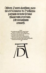 Titelpagina met Durer