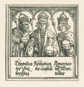Triomfboog voor keizer Maximiliaan I door Albrecht Dürer or Duerer