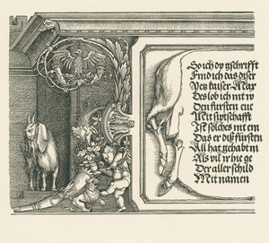 Triomfboog voor keizer Maximiliaan I door Albrecht Dürer or Duerer