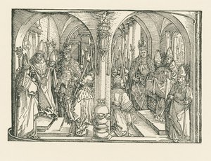 Triomfboog voor keizer Maximiliaan I door Albrecht Dürer or Duerer