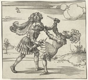Twee ridders vechten