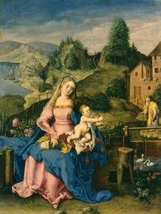 Maagd en kind in een landschap, ca. 1600