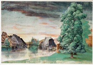 Weidenmuehle - Molen onder de wilgen door Albrecht Dürer or Duerer