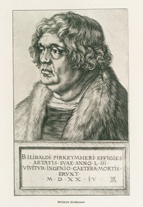 Willibald Pirckheimer door Albrecht Dürer or Duerer