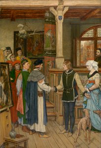 De magistraten bezoeken het atelier van Jan van Eyck door Albrecht de Vriendt