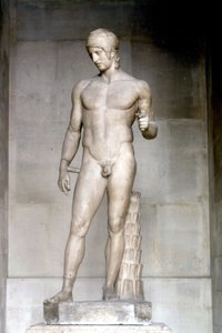 Ares genaamd Ares Borghese. Standbeeld van Alcamene, 5e eeuw v.Chr. Musée du Louvre door Alcamenes (attr. to)