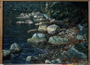 Water en stenen in Palazzuolo, Italië