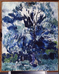 Landschap. Onder de boom door Aleksandr Davidovic Drevin