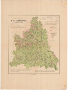 Kaart van de bevolking van het gouvernement Minsk naar geloofsovertuigingen, 1864 door Aleksandr Fyodorovich Rittikh