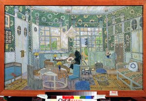 Decorontwerp voor het toneelstuk Kleine Eyolf van H. Ibsen door Aleksandr Jakovlevic Golovin