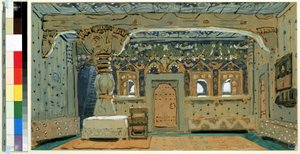 Decorontwerp voor de opera De Pskov Meisje van N. Rimski-Korsakov