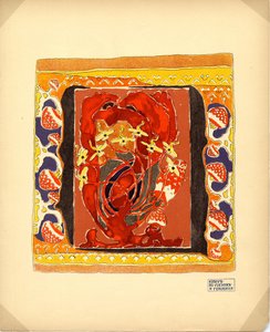 Ontwerp voor een tapijt uitgever M. K. Tenisheva en S. I. Mamontov, 1900s door Aleksandr Jakovlevic Golovin