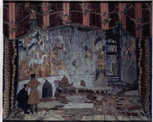 Decorontwerp voor het toneelstuk De Storm van A. Ostrovsky door Aleksandr Jakovlevic Golovin
