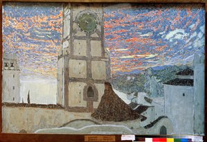Siciliaans Dorp, Decorontwerp voor Dom Juan door Molière, 1910 door Aleksandr Jakovlevic Golovin