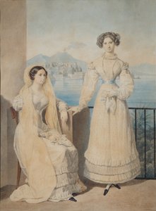 Portret van zusters gravinnen Dorothea en Catherine von Tiesenhausen