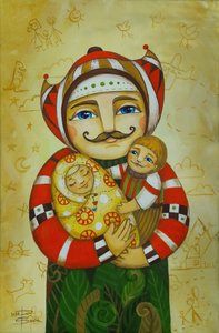 De tedere omhelzing van vader door Aleksandra Paranchenko