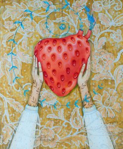 Verzorgend aardbeienhart