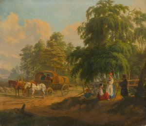 Landschap met Russische Troika, 1801