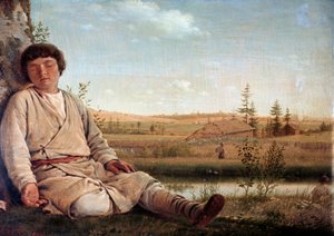 Slapende herder door Aleksei Gavrilovich Venetsianov